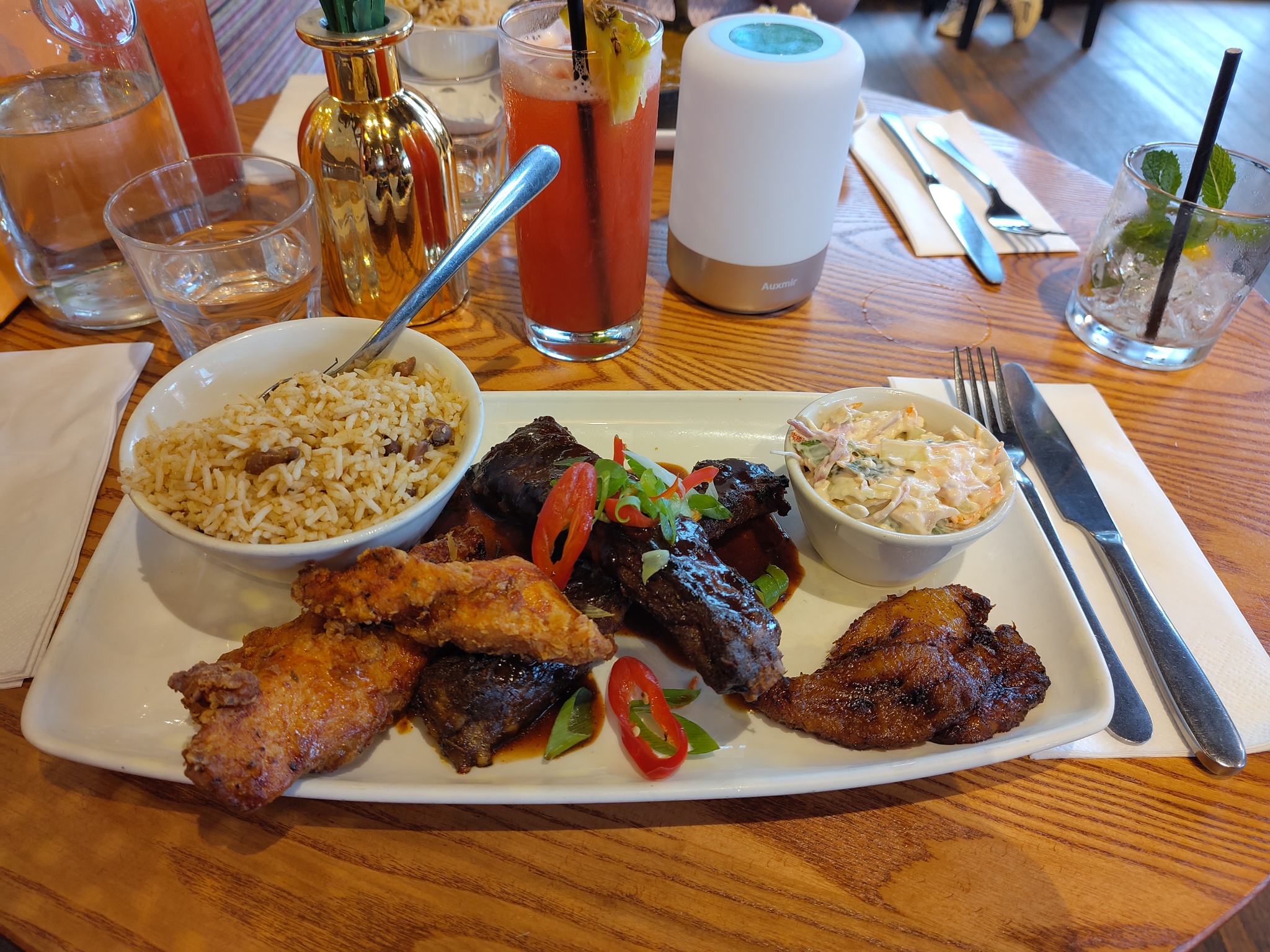 Pork Ribs and Fried Chicken