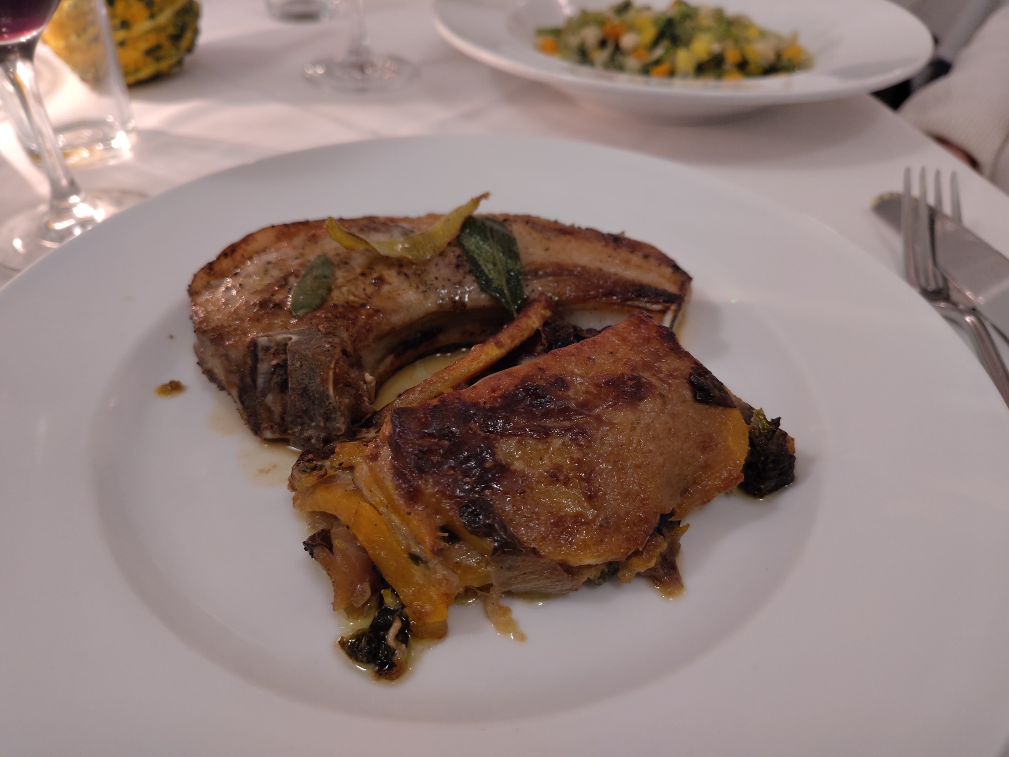 Pork Chop with Roasted Veg
