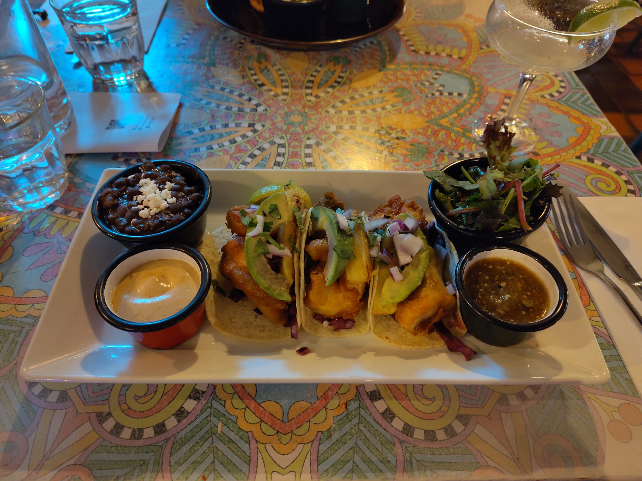 Sea Bass and King Prawn Tacos