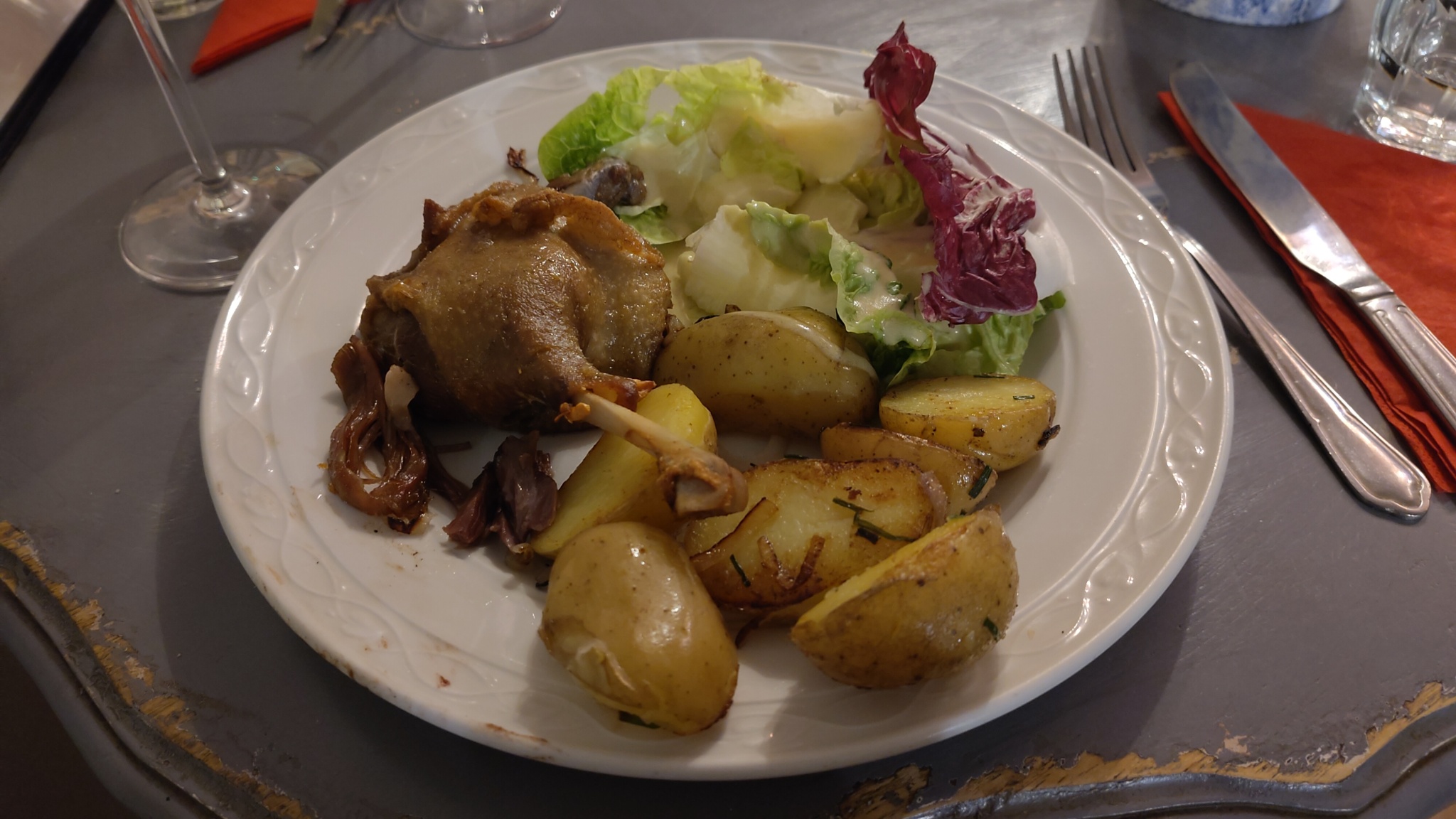 Confit de Canard with Sides