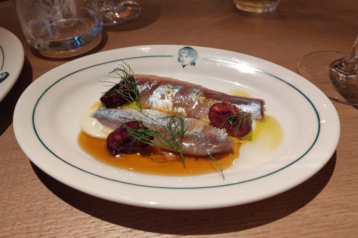 Cured Sardines with Cherries