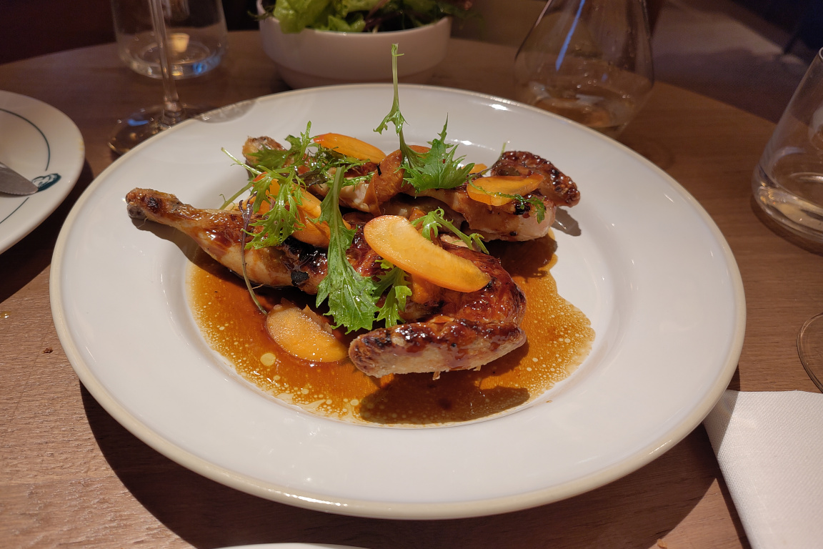 Poussin with Apricots