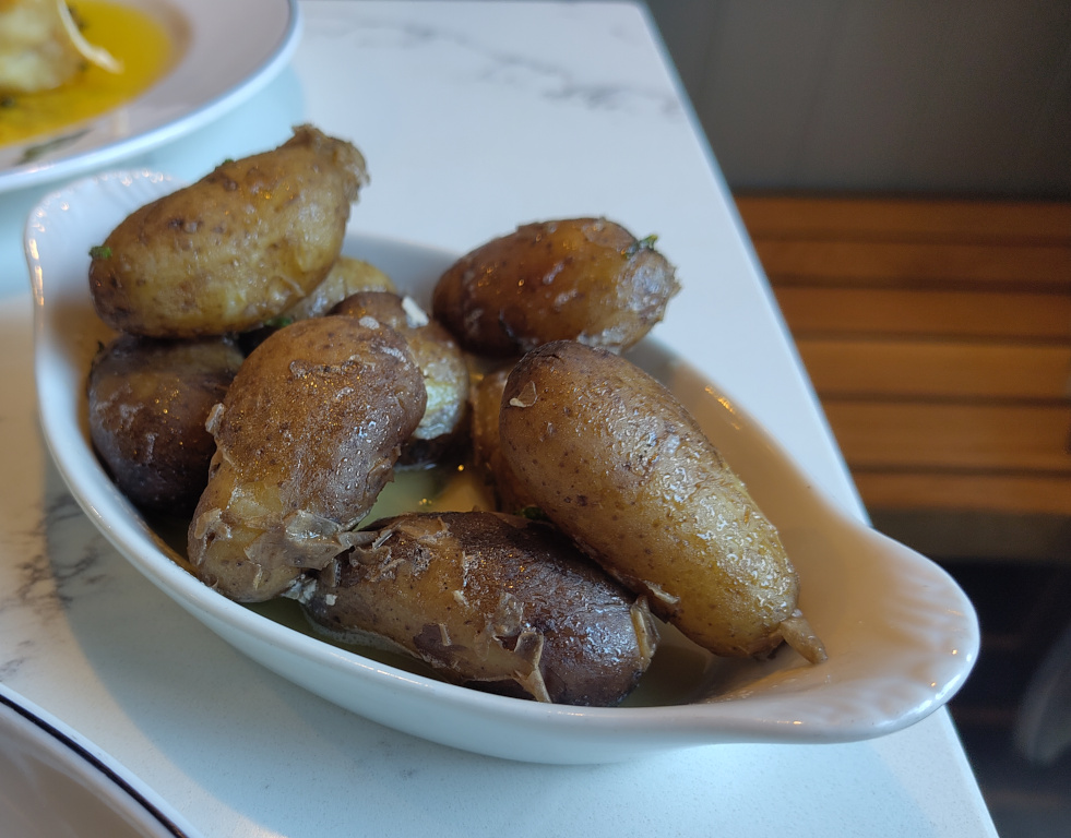 New potatoes in butter.