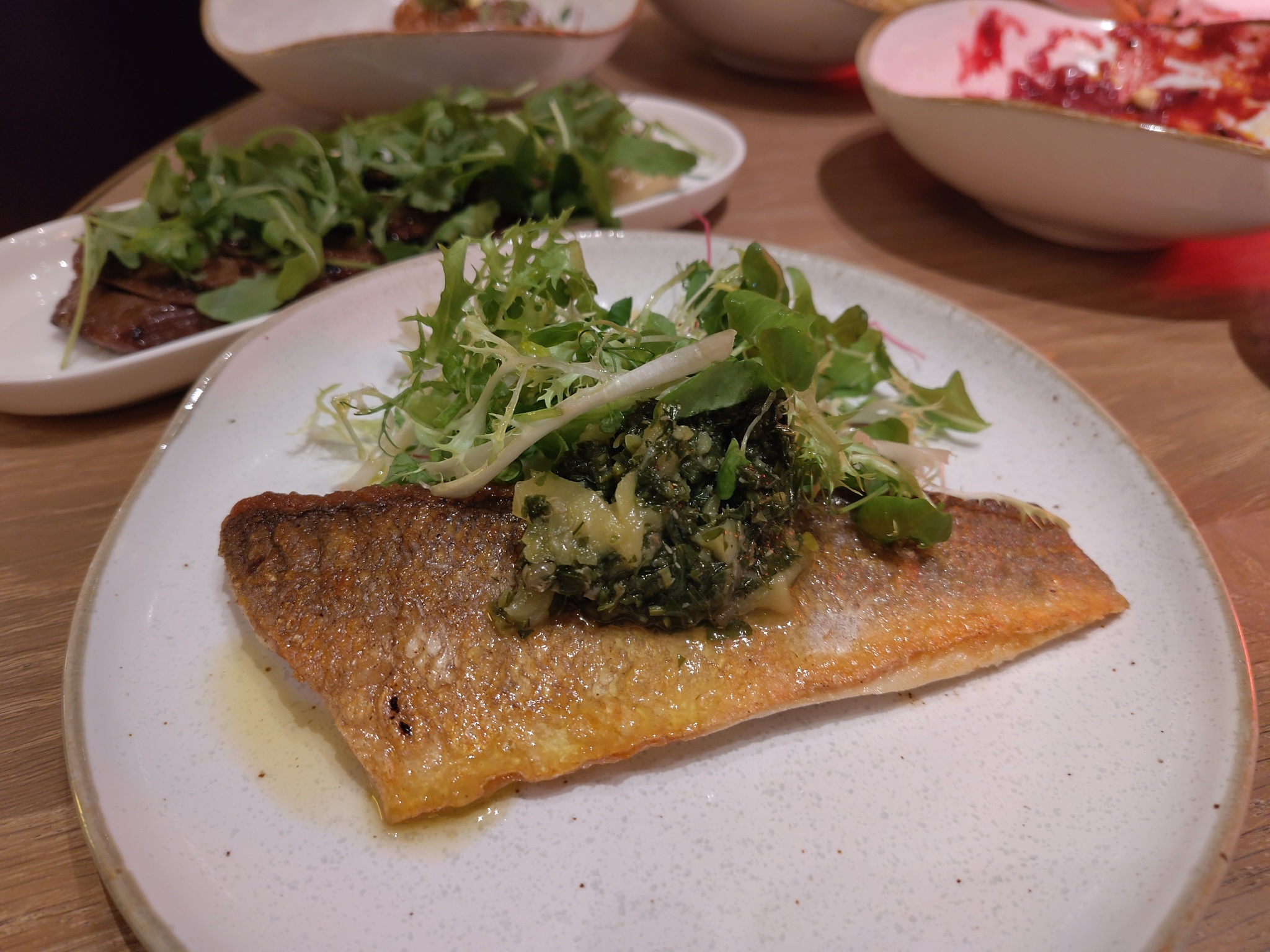 Crispy Seabass with Salsa Verde
