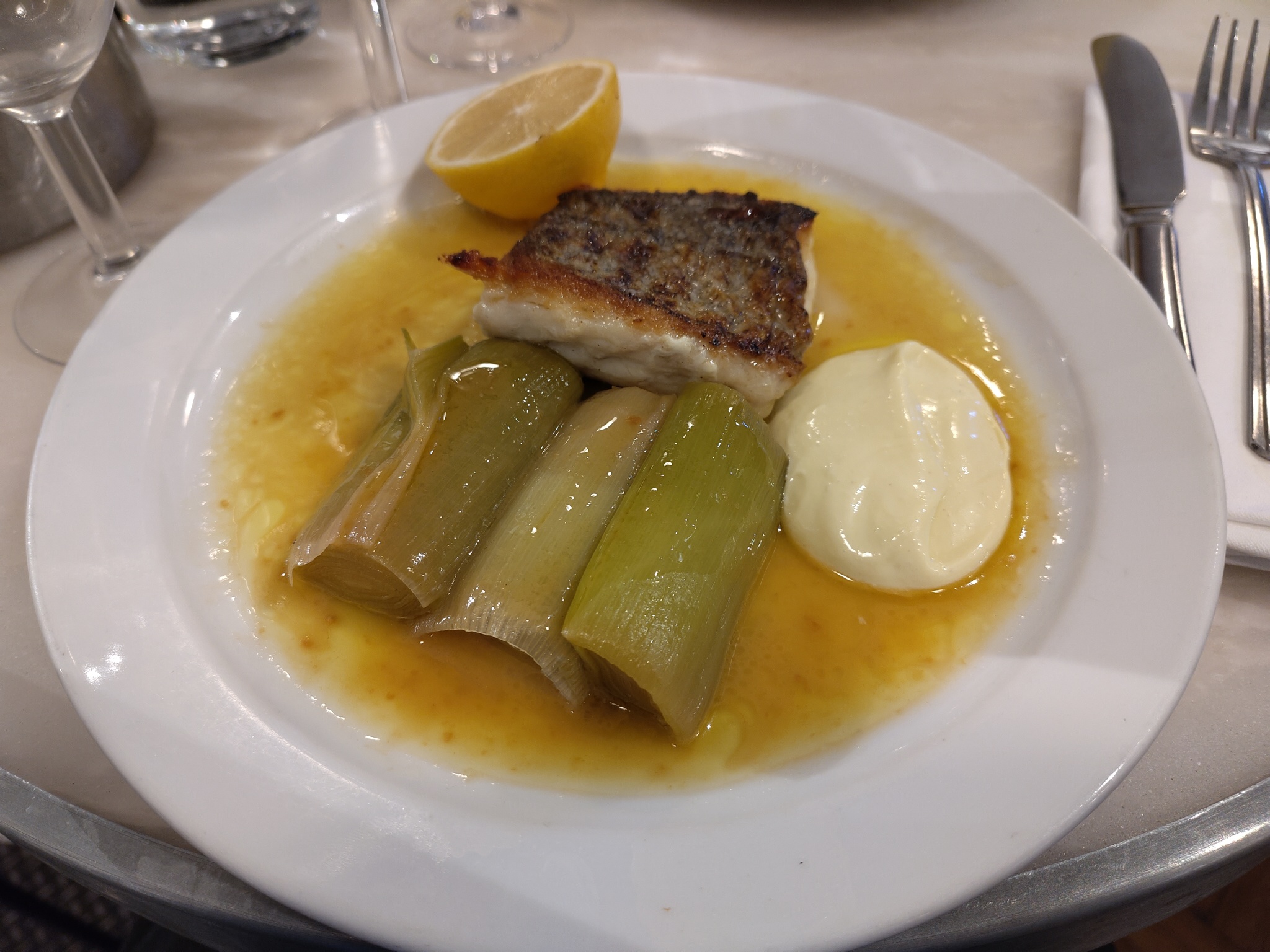 Hake with Leeks