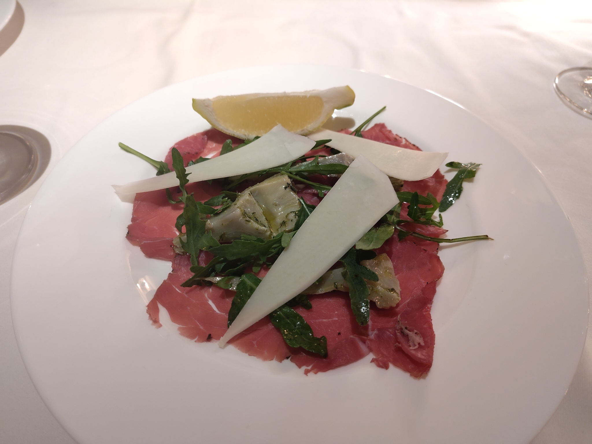 Beef Carpaccio with Marinated Artichokes