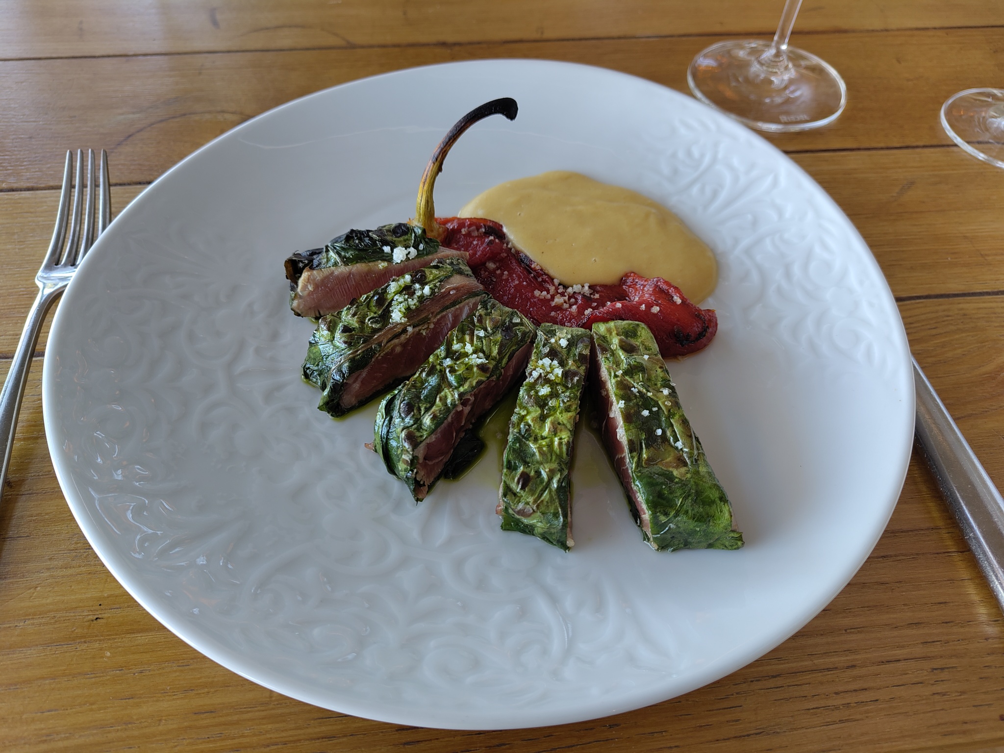 Seared Tuna Wrapped in Chard