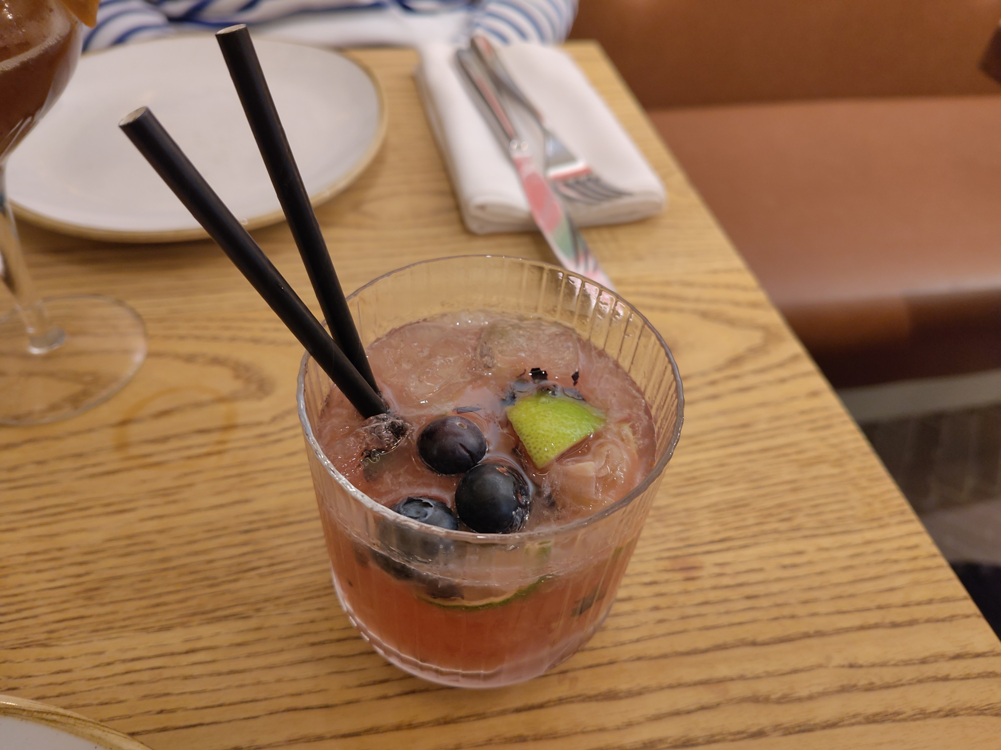 Blueberry Caipirinha
